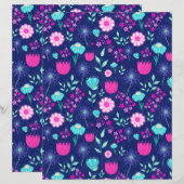 Cute floral pattern background (Front/Back)
