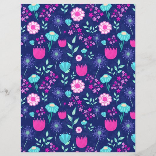 Cute floral pattern background (Front)