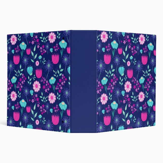 Cute floral pattern background 3 ring binder (Background)