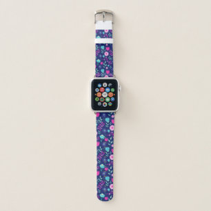 Cute floral pattern background apple watch band