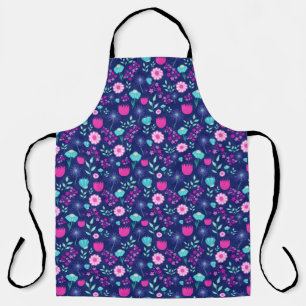 Cute floral pattern background apron
