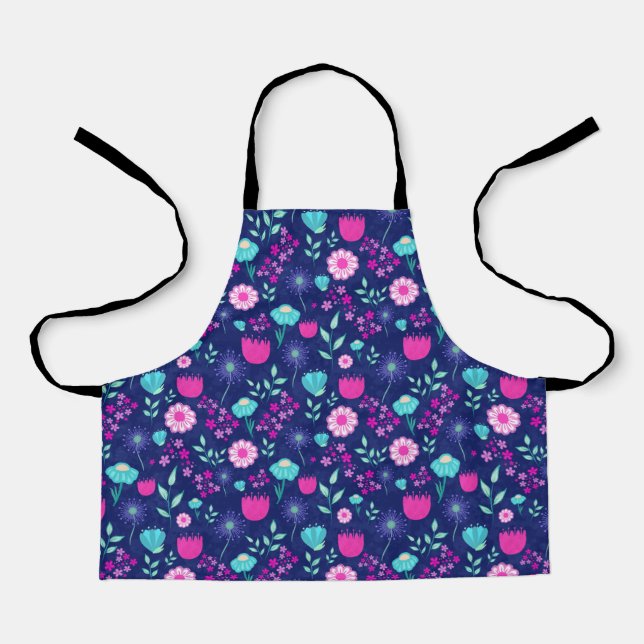 Cute floral pattern background apron (Front)