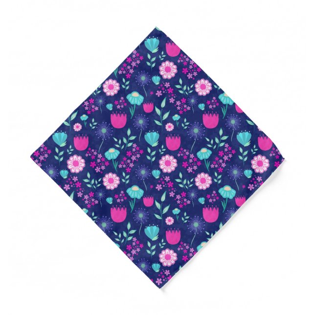 Cute floral pattern background bandana (Front)