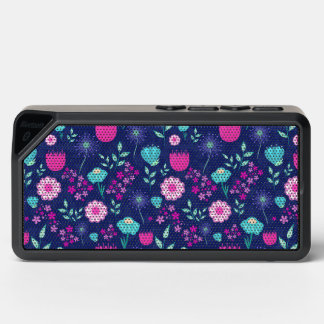 Cute floral pattern background bluetooth speaker