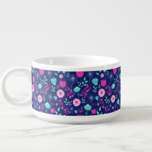 Cute floral pattern background bowl