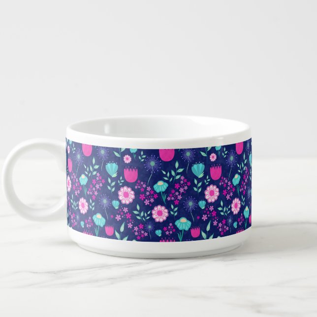 Cute floral pattern background bowl (Right)
