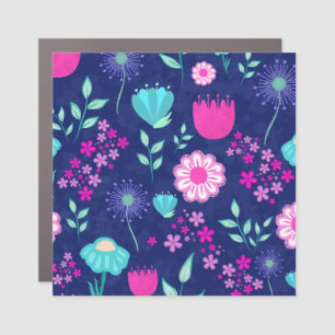 Cute floral pattern background car magnet