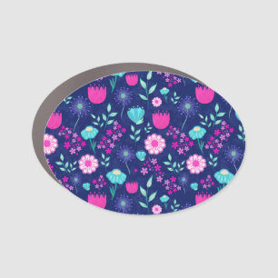 Cute floral pattern background car magnet