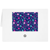Cute floral pattern background cards (Back Horizontal)