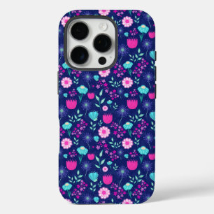 Cute floral pattern background iPhone 16 pro case