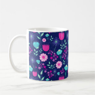 Cute floral pattern background coffee mug