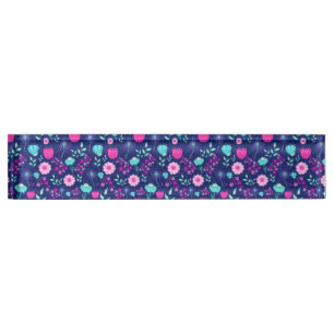 Cute floral pattern background desk name plate