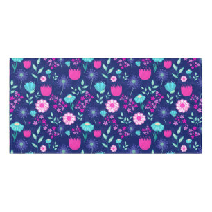 Cute floral pattern background door sign