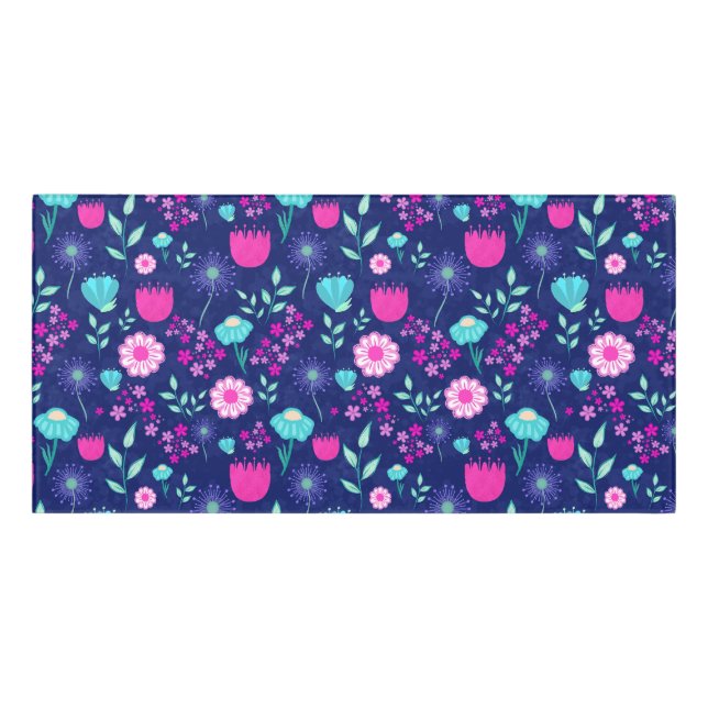 Cute floral pattern background door sign (Classic Front)