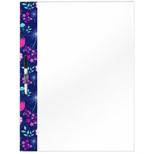Cute floral pattern background dry erase board
