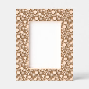Cute floral pattern background engraved frames