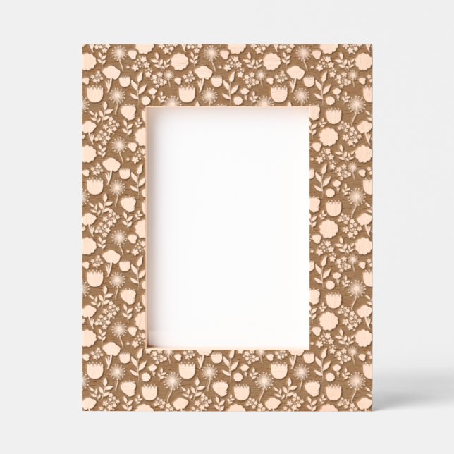 Cute floral pattern background engraved frames (Front)