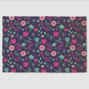 Cute floral pattern background fiber doormat