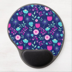 Cute floral pattern background gel mouse pad