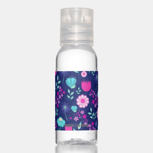 Cute floral pattern background hand sanitizer (Front)