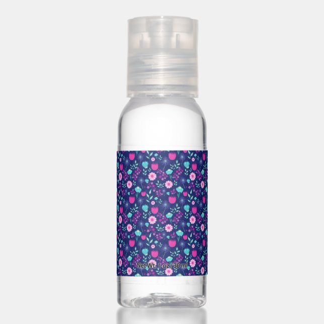 Cute floral pattern background hand sanitizer (Front)