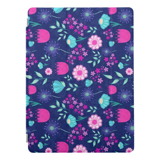 Cute floral pattern background iPad pro cover (Front)