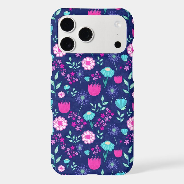 Cute floral pattern background iPhone case (Back)