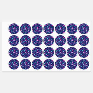 Cute floral pattern background labels