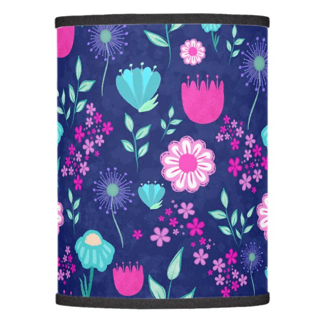 Cute floral pattern background lamp shade (Front)