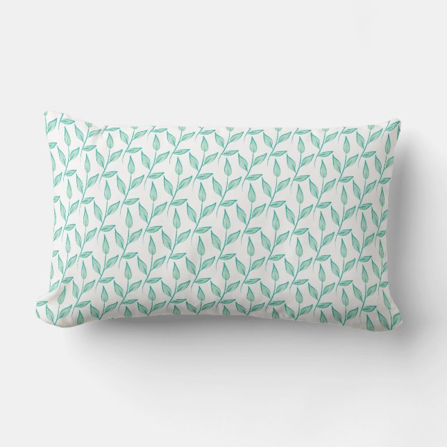 Cute floral pattern background lumbar pillow (Front)