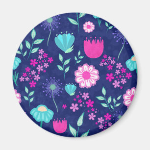 Cute floral pattern background magnet