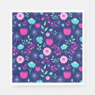 Cute floral pattern background napkins