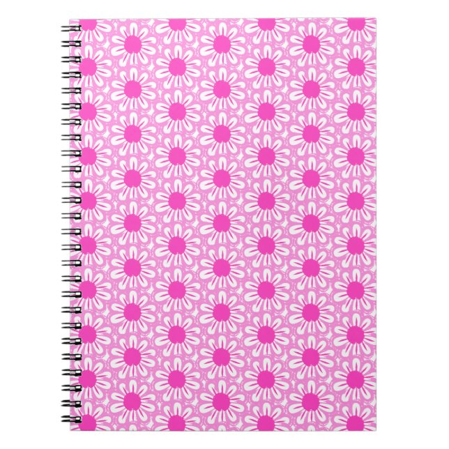 Cute floral pattern background notebook (Front)