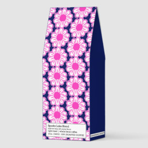 Cute floral pattern background roasted coffee