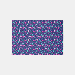 Cute floral pattern background rug