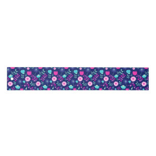 Cute floral pattern background ruler
