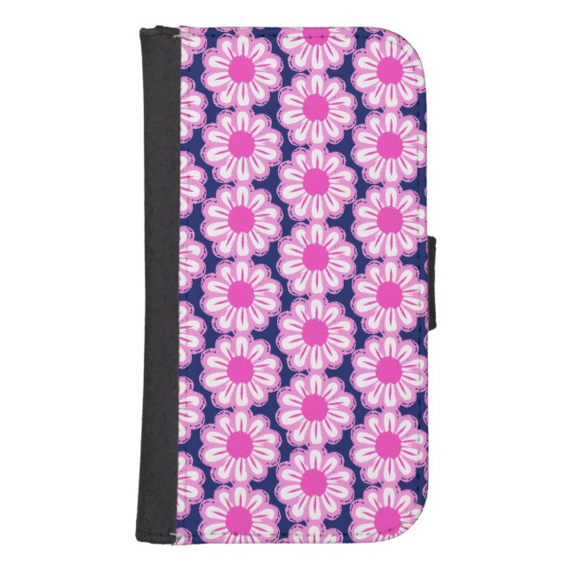Cute floral pattern background samsung galaxy wallet case (Front)