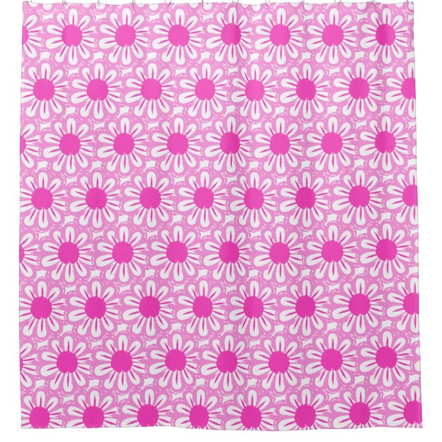 Cute floral pattern background shower curtain (Front)