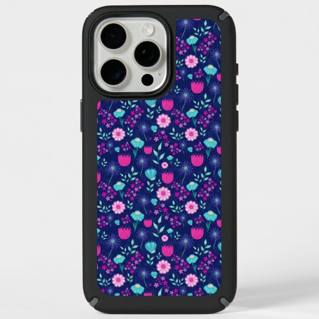 Cute floral pattern background speck iPhone case (Front)