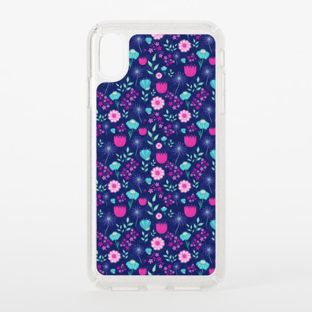Cute floral pattern background speck iPhone XS max case (Front)