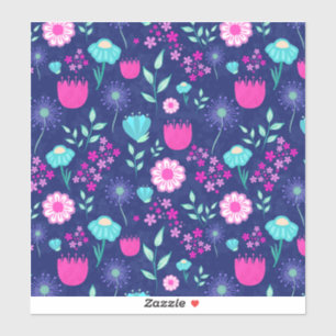 Cute floral pattern background sticker