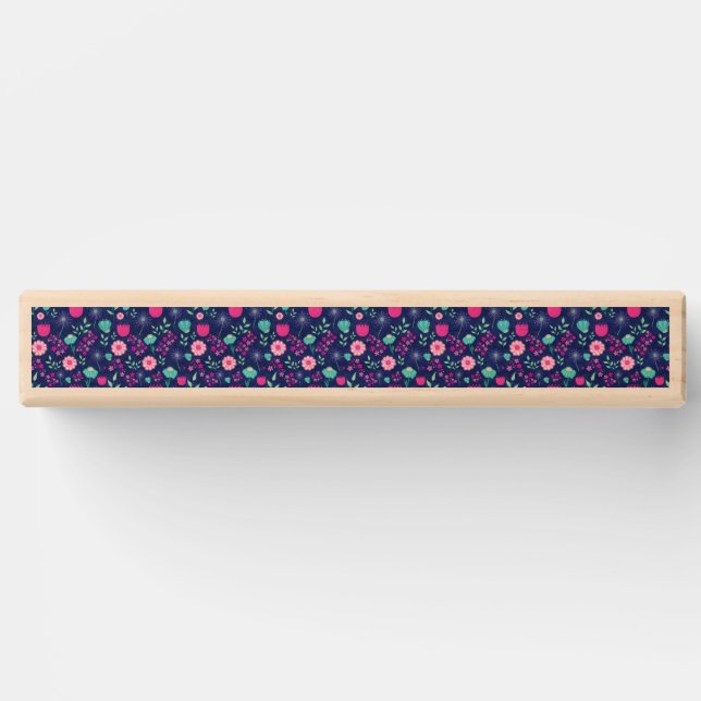 Cute floral pattern background topple tower (Front)