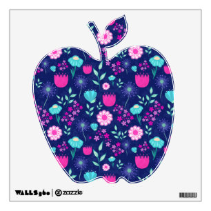 Cute floral pattern background wall decal