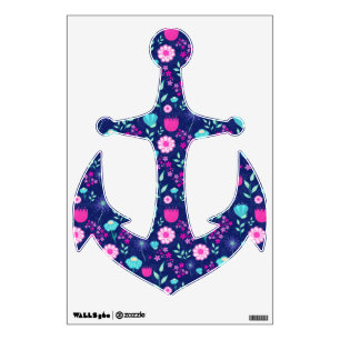Cute floral pattern background wall decal