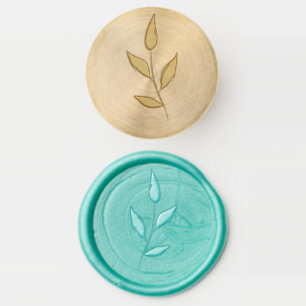 Cute floral pattern background wax seal stamp