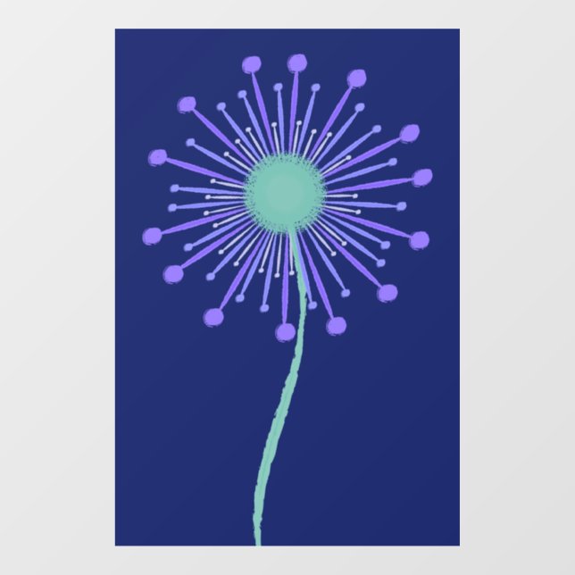Cute floral pattern background window cling (Sheet)