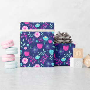 Cute floral pattern background wrapping paper