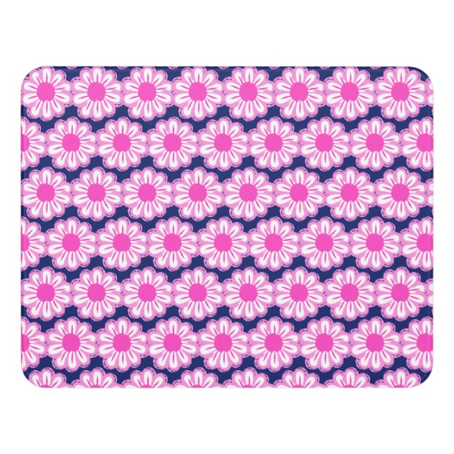 Cute Floral Pattern Door Sign (Contemporary Front)