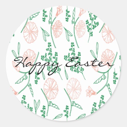 Cute floral pattern_Easter Sticker