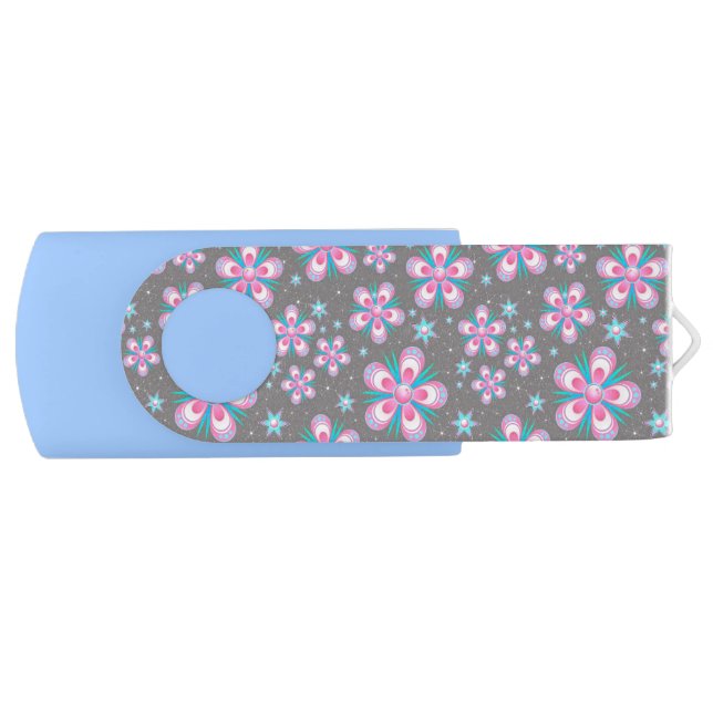 Cute Floral Pattern Flash Drive (Front)